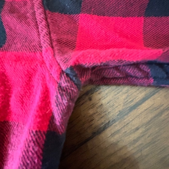 Roots oversize Buffalo plaid button down shirt size L - Picture 7 of 14